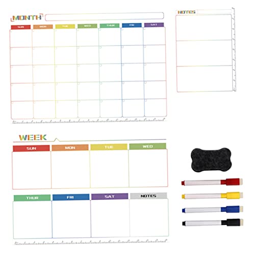 WEKAMOS 1Satz Magnetisches Planungsboard für Zuhause Abwischbarer Monatskalender mit Pet Oberfläche für Kühlschrank und To Do Listen Farbstift und Radiergummi Flexibles WEKAMOS 1Satz Magnetisches Planungsboard für Zuhause Abwischbarer Monatskalender mit Pet Oberfläche für Kühlschrank und To Do Listen Farbstift und Radiergummi Flexibles von WEKAMOS