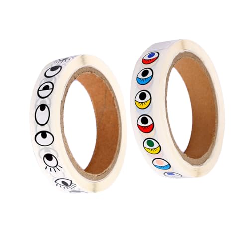 WEKAMOS 2 Rollen Bunte und Schwarz Weiße DIY Label Sticker mit Augenmotiv Selbstklebend Hochwertiges Papier für Schüler Bastelprojekte Modellbeschriftung Einfache Entfernung ohne WEKAMOS 2 Rollen Bunte und Schwarz Weiße DIY Label Sticker mit Augenmotiv Selbstklebend Hochwertiges Papier für Schüler Bastelprojekte Modellbeschriftung Einfache Entfernung ohne von WEKAMOS
