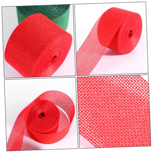 WEKAMOS 2 Rollen Juteband Breit Lang Robustes Geschenkband in Rot und Grün für Weihnachtsdeko Basteln Verpacken und DIY Projekte Langlebiges Festival Zubehör WEKAMOS 2 Rollen Juteband Breit Lang Robustes Geschenkband in Rot und Grün für Weihnachtsdeko Basteln Verpacken und DIY Projekte Langlebiges Festival Zubehör von WEKAMOS