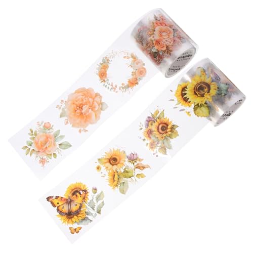 WEKAMOS 2 Rollen Pet Scrapbook Tape Vintage Pflanzenmuster DIY Klebeband für Tagebuch Scrapbooking und Kalenderdekoration pro Rolle Ästhetische Aufkleber für Kreative Projekte WEKAMOS 2 Rollen Pet Scrapbook Tape Vintage Pflanzenmuster DIY Klebeband für Tagebuch Scrapbooking und Kalenderdekoration pro Rolle Ästhetische Aufkleber für Kreative Projekte von WEKAMOS