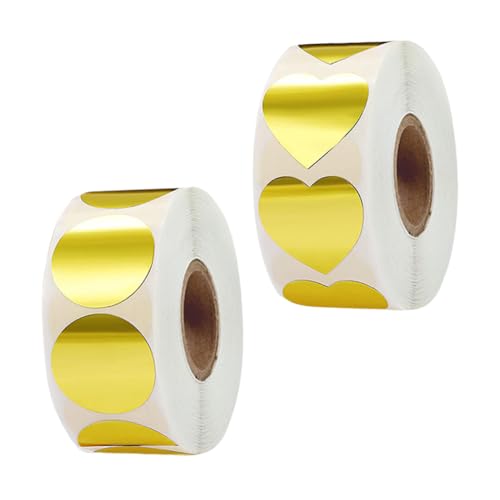 WEKAMOS 2 Rollen Selbstklebende Herz Rund aufkleber pro Geschenkverpackung Dichtungssticker Dekorative Etiketten für Umschläge Basteln Valentinstag und Geschenkbeutel WEKAMOS 2 Rollen Selbstklebende Herz Rund aufkleber pro Geschenkverpackung Dichtungssticker Dekorative Etiketten für Umschläge Basteln Valentinstag und Geschenkbeutel von WEKAMOS