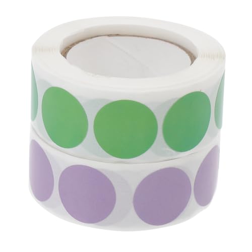 WEKAMOS 2 Rollen Selbstklebende Markierungsaufkleber Bunte Klassifizierende Etiketten Kleine Runde Punkte für Büro Haushalt Schule zum Beschriften und Organisieren Farben Grün und Violett WEKAMOS 2 Rollen Selbstklebende Markierungsaufkleber Bunte Klassifizierende Etiketten Kleine Runde Punkte für Büro Haushalt Schule zum Beschriften und Organisieren Farben Grün und Violett von WEKAMOS