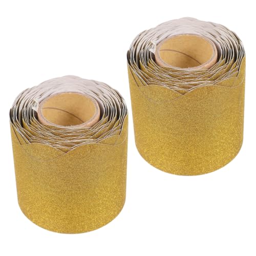 WEKAMOS 2 Rollen Tafel-rand-aufkleber Klassenzimmergrenzen Gezackte Ränder Bordürenaufkleber Rollrandbesatz Glitzerbordüren Pinnwand-grenzen Festival-bordüre Festivalbedarf Yellow Papier WEKAMOS 2 Rollen Tafel-rand-aufkleber Klassenzimmergrenzen Gezackte Ränder Bordürenaufkleber Rollrandbesatz Glitzerbordüren Pinnwand-grenzen Festival-bordüre Festivalbedarf Yellow Papier von WEKAMOS