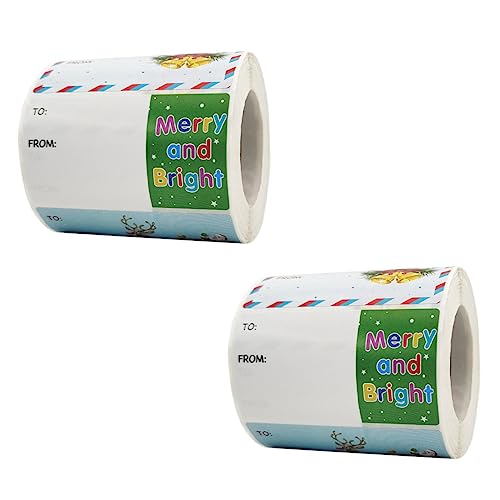 WEKAMOS 2 Rollen Weihnachtsaufkleber Selbstklebende Xmas Etiketten aus Hochwertigem für und Dekoration pro Rolle für Weihnachten und Feiertage WEKAMOS 2 Rollen Weihnachtsaufkleber Selbstklebende Xmas Etiketten aus Hochwertigem für und Dekoration pro Rolle für Weihnachten und Feiertage von WEKAMOS