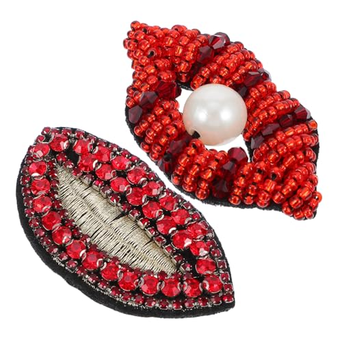 WEKAMOS 2 STÜCK DIY Aufnäher Roter Lippen Patch Bestickter Langlebiger Mode Applikation für Kleidung Taschen Jacken Zubehör zum Aufnähen und Personalisieren WEKAMOS 2 STÜCK DIY Aufnäher Roter Lippen Patch Bestickter Langlebiger Mode Applikation für Kleidung Taschen Jacken Zubehör zum Aufnähen und Personalisieren von WEKAMOS
