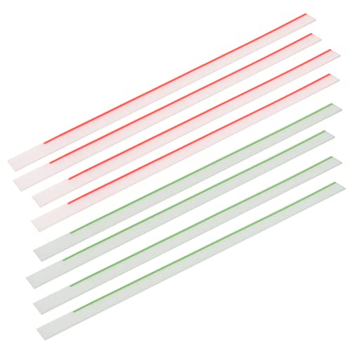 WEKAMOS 2 Sätze Selbstklebende Transparente Lesestreifen Rot und Grün Wiederverwendbare Markierungsstreifen für Bücher Praktische Index Tabs für Schüler und Leser mit Langlebiger Haftung von WEKAMOS