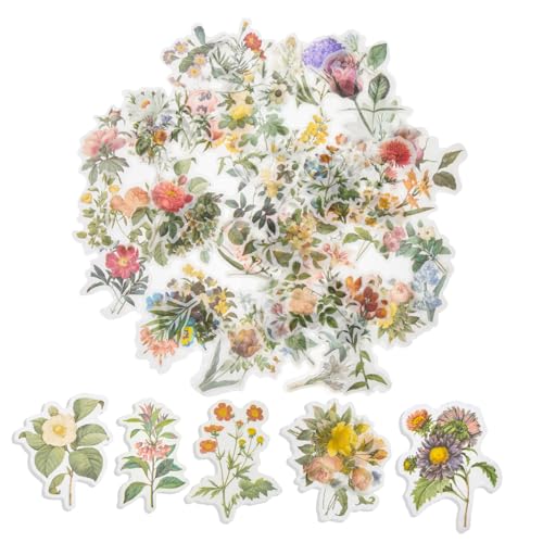 WEKAMOS 2 Sätze Vintage Blumenaufkleber Selbstklebende Retro Floral Sticker für Notizbuch Scrapbook Tagebuch DIY Dekoration Kreative Papieraufkleber mit Hoher Haftkraft Vielseitig für WEKAMOS 2 Sätze Vintage Blumenaufkleber Selbstklebende Retro Floral Sticker für Notizbuch Scrapbook Tagebuch DIY Dekoration Kreative Papieraufkleber mit Hoher Haftkraft Vielseitig für von WEKAMOS