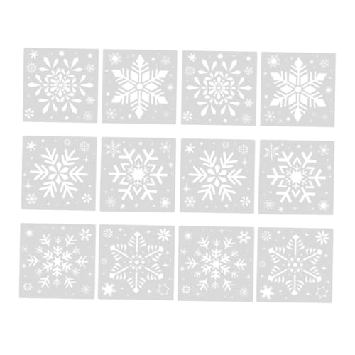 WEKAMOS 2 Sets Große Schneeflocken-schablonen, Wiederverwendbare Weihnachtsschablonen Zum Basteln, Kleine Schneeflocken-schablonen Zum Malen Auf Tagebüchern, Grußkarten, Geschenkboxen, WEKAMOS 2 Sets Große Schneeflocken-schablonen, Wiederverwendbare Weihnachtsschablonen Zum Basteln, Kleine Schneeflocken-schablonen Zum Malen Auf Tagebüchern, Grußkarten, Geschenkboxen, von WEKAMOS