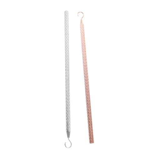 WEKAMOS 2 Stück Armband Tragehilfe Metall Schnelles Anziehen von Armbändern Tragbares Schmuckwerkzeug Silber und Roségold für Uhren und Armbänder von WEKAMOS