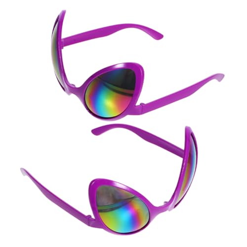 WEKAMOS 2 Stück Außerirdische Brille Lustige Brille Für Erwachsene Gläser Schluck Alien-brille Für Erwachsene Requisiten Für Fotoautomaten Zubehör Alien-kostüm Sport Violett WEKAMOS 2 Stück Außerirdische Brille Lustige Brille Für Erwachsene Gläser Schluck Alien-brille Für Erwachsene Requisiten Für Fotoautomaten Zubehör Alien-kostüm Sport Violett von WEKAMOS