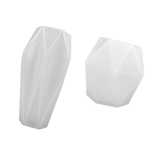 WEKAMOS 2 Stück DIY Silikonformen Set für Aromatische Kerzen Birnen und Blumenvasenform für Kerzen Dekoration und Gießen Sicheres Geruchsfreies Material Leicht zu Reinigen Entformen von WEKAMOS