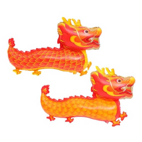 WEKAMOS 2 Stück Drachenfolienballons Chinesisches Neujahr Dekoration Glücksbringer Luftballons Jahr Des Drachen Partydeko für Familie und Fest WEKAMOS 2 Stück Drachenfolienballons Chinesisches Neujahr Dekoration Glücksbringer Luftballons Jahr Des Drachen Partydeko für Familie und Fest von WEKAMOS