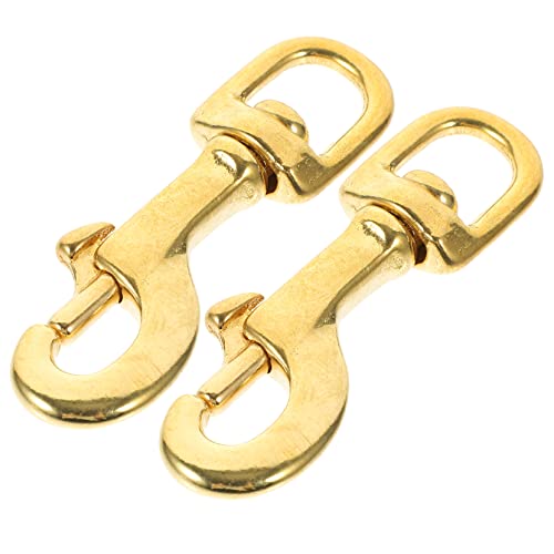 WEKAMOS 2 Stück Drehgelenk Karabinerhaken Messing Robuste Clips für Taschen Rucksäcke Hundehalsbänder und Gepäck für DIY Projekte Langlebig und Praktisch von WEKAMOS