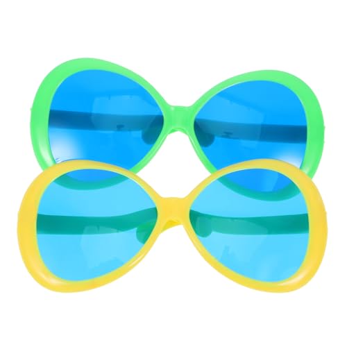 WEKAMOS 2 Stück Funnuy große party brille lustige Party Requisiten Luau Partybrille riesige Sonnenbrillenstütze Neuartige Plastik von WEKAMOS