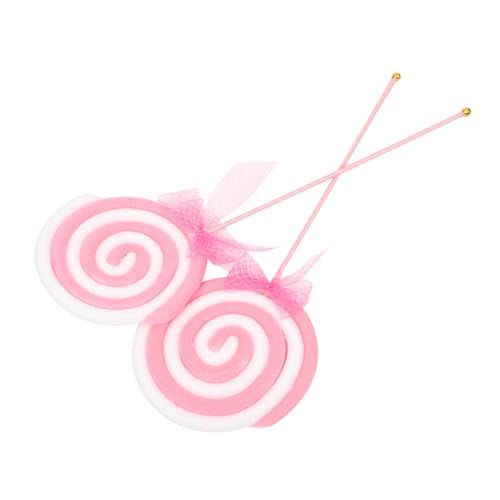 WEKAMOS 2 Stück Große Lollipop Dekorationen Simulierte Lutscher Requisiten für Partys und Festivals Künstliche Süßigkeiten für Fotografie und DIY Dekoration von WEKAMOS