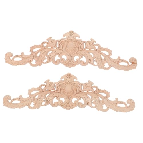 WEKAMOS 2 Stück Holzornamente Möbel Unlackierte Holzschnitzerei Applikationen Eckverzierung für Schrank Tür DIY Dekoration Zuhause Vintage Stil WEKAMOS 2 Stück Holzornamente Möbel Unlackierte Holzschnitzerei Applikationen Eckverzierung für Schrank Tür DIY Dekoration Zuhause Vintage Stil von WEKAMOS