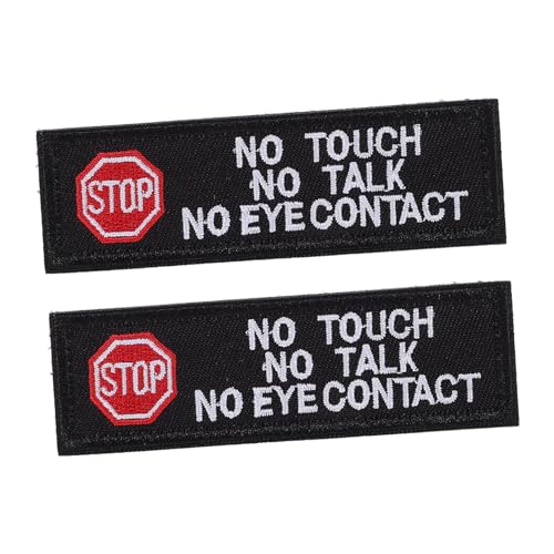 WEKAMOS 2 Stück Hundeweste Aufnäher No Touch No Eye Contact Klett Patches für Diensthunde Identifikation und Training für Service Tiere Wiederverwendbar und Vielfältige Designs WEKAMOS 2 Stück Hundeweste Aufnäher No Touch No Eye Contact Klett Patches für Diensthunde Identifikation und Training für Service Tiere Wiederverwendbar und Vielfältige Designs von WEKAMOS