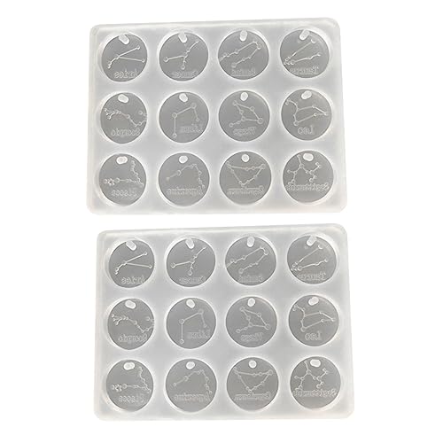 WEKAMOS 2 Stück Kristall Tropfen Silikonform für DIY Schmuckherstellung Runde Formen Hochtransparente Gießform für Epoxidharz und Bastelbedarf von WEKAMOS