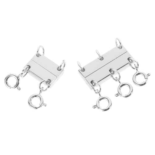 WEKAMOS 2 Stück Layering Halskettenverschluss Teiliges aus Langlebiger Magnetischer Schmuckverbinder für Armbänder und Ketten für DIY Schmuckherstellung und Verhinderung von Verheddern WEKAMOS 2 Stück Layering Halskettenverschluss Teiliges aus Langlebiger Magnetischer Schmuckverbinder für Armbänder und Ketten für DIY Schmuckherstellung und Verhinderung von Verheddern von WEKAMOS