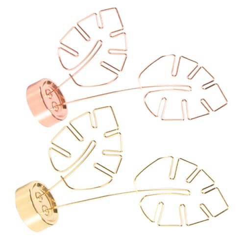 WEKAMOS 2 Stück Metall Bildhalter mit Dekorativem Blattform Design Stabiles Tischkartenhalter Roségold und Gold Multifunktionale Memo Fotoclips für Party Bürodekoration WEKAMOS 2 Stück Metall Bildhalter mit Dekorativem Blattform Design Stabiles Tischkartenhalter Roségold und Gold Multifunktionale Memo Fotoclips für Party Bürodekoration von WEKAMOS