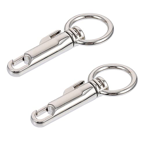 WEKAMOS 2 Stück Metall Karabinerhaken mit Schlüsselring DIY Taschenverschluss für Handtaschen Gürtel und Bastelprojekte Drehbare Schnapphaken für Flexibilität WEKAMOS 2 Stück Metall Karabinerhaken mit Schlüsselring DIY Taschenverschluss für Handtaschen Gürtel und Bastelprojekte Drehbare Schnapphaken für Flexibilität von WEKAMOS