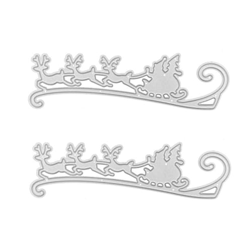 WEKAMOS 2 Stück Metall Stanzformen Weihnachts Schlitten und Rentier Langlebige Carbon Stahl Cutting Dies für DIY Scrapbooking Kartenherstellung Weihnachtsdekoration Basteln und Fotoalben WEKAMOS 2 Stück Metall Stanzformen Weihnachts Schlitten und Rentier Langlebige Carbon Stahl Cutting Dies für DIY Scrapbooking Kartenherstellung Weihnachtsdekoration Basteln und Fotoalben von WEKAMOS