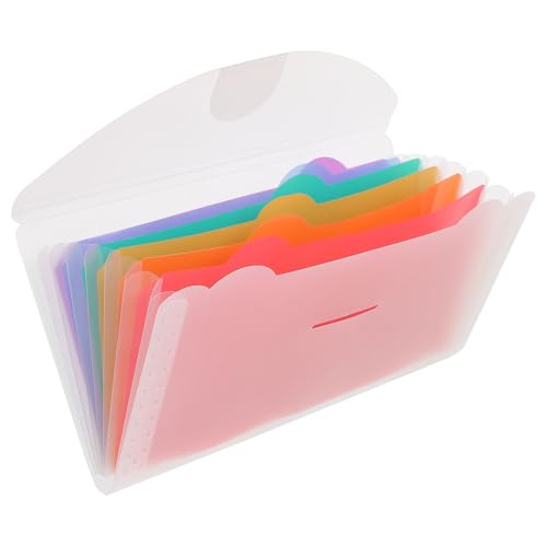 WEKAMOS 2 Stück Mini Akkordeon organizer Fächer Kompakter Dokumenten Quittungsordner Vielseitiger Büro Reise organizer Robuster Fächermappe für Effiziente Ablage von WEKAMOS