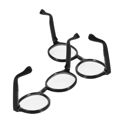 WEKAMOS 2 Stück Miniatur Brillen für Puppen Schwarze Rahmen mit Transparenten Gläsern Modische Mini Sonnenbrillen zum Anziehen Geeignet für Puppen Stilvolle Accessoires für Puppenkleidung WEKAMOS 2 Stück Miniatur Brillen für Puppen Schwarze Rahmen mit Transparenten Gläsern Modische Mini Sonnenbrillen zum Anziehen Geeignet für Puppen Stilvolle Accessoires für Puppenkleidung von WEKAMOS