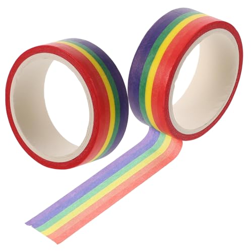WEKAMOS 2 Stück Regenbogen Streifen Washi Tape DIY Klebeband für Scrapbooking und Bastelprojekte Vielseitig Einsetzbar Leicht Abreißbar für und Dekoration WEKAMOS 2 Stück Regenbogen Streifen Washi Tape DIY Klebeband für Scrapbooking und Bastelprojekte Vielseitig Einsetzbar Leicht Abreißbar für und Dekoration von WEKAMOS