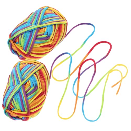 WEKAMOS 2 Stück Regenbogenfarbverlauf Garn Weiches Vielseitiges Strick und Häkelgarn Worsted Weight für DIY Pullover Mützen Schals und Kinderdecken WEKAMOS 2 Stück Regenbogenfarbverlauf Garn Weiches Vielseitiges Strick und Häkelgarn Worsted Weight für DIY Pullover Mützen Schals und Kinderdecken von WEKAMOS