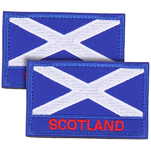 WEKAMOS 2 Stück Schottland Flagge Aufnäher Stickerei Patches für Kleidung Jeans Taschen Hochwertige Applikationen zur Verschönerung von Textilien von WEKAMOS
