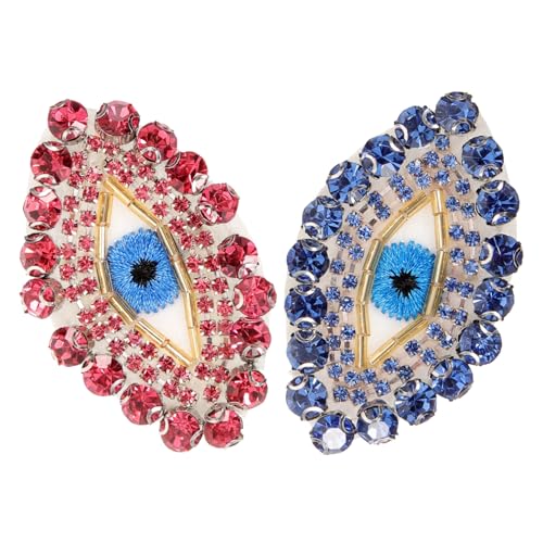 WEKAMOS 2 Stück Strass Augen Aufbügler Patch Dekorativer DIY Bügelflicken für Kleidung und Taschen Modischer Rhinestone Flicken zum Reparieren und Verzieren von Jacken Rucksäcken Jeans WEKAMOS 2 Stück Strass Augen Aufbügler Patch Dekorativer DIY Bügelflicken für Kleidung und Taschen Modischer Rhinestone Flicken zum Reparieren und Verzieren von Jacken Rucksäcken Jeans von WEKAMOS