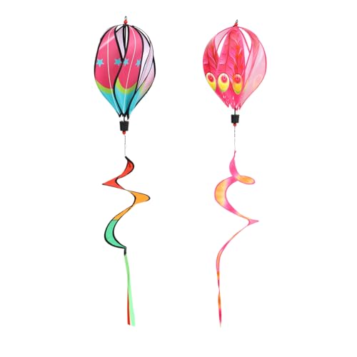 WEKAMOS 2 Stück Teiliges Bunte Rainbow Hot Air Balloons Hängende Partydekorationen aus Langlebigem Material für Kinderfeste und Festliche Anlässe Wie Neujahr und Kindertag von WEKAMOS