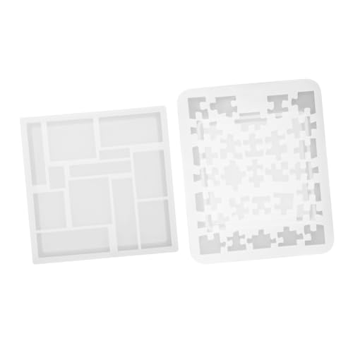 WEKAMOS 2 Stück Teiliges Geometrisches Puzzle Silikonform Kreative Kristall Epoxidharz Gießform für DIY Handwerk für Dekorationen und Kunstprojekte von WEKAMOS
