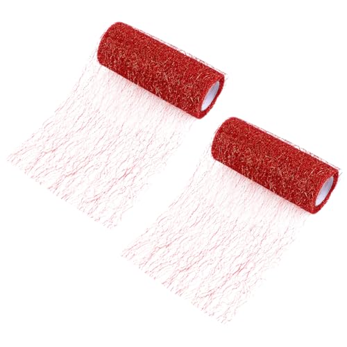 WEKAMOS 2 Stück Teiliges Mesh Geschenkband Breit DIY Bastelmaterial Langlebigem Vielseitig für Hochzeitsdeko Haarschleifen Kränze und Partygestaltung Rot Goldenes Tüllnetz WEKAMOS 2 Stück Teiliges Mesh Geschenkband Breit DIY Bastelmaterial Langlebigem Vielseitig für Hochzeitsdeko Haarschleifen Kränze und Partygestaltung Rot Goldenes Tüllnetz von WEKAMOS