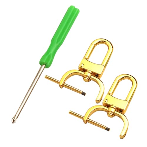 WEKAMOS 2 Stück Teiliges Metallhaken Abnehmbarem Karabiner Schraubverschluss Korrosionsbeständig Passend für Rucksack- Gepäckriemenreparatur und Taschenzubehör von WEKAMOS