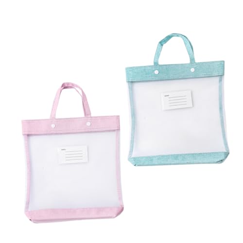 WEKAMOS 2 Stück Teiliges Nylon Dokumententaschen mit Henkel Transparente Netzstruktur Großer Organizer für Dokumente und Akten Tragbare Aufbewahrungstaschen Hellrosa Robust und WEKAMOS 2 Stück Teiliges Nylon Dokumententaschen mit Henkel Transparente Netzstruktur Großer Organizer für Dokumente und Akten Tragbare Aufbewahrungstaschen Hellrosa Robust und von WEKAMOS