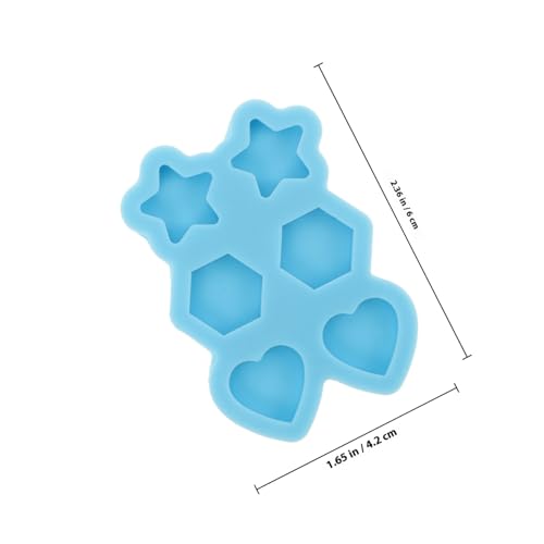 WEKAMOS 2 Stück Teiliges Silikonform Stern Herz Rund Quadratformen für Epoxidharz schmuck Einfache Demontage für Anfänger Mini Resin Anhänger Formen für Schlüsselanhänger und Ohrringe WEKAMOS 2 Stück Teiliges Silikonform Stern Herz Rund Quadratformen für Epoxidharz schmuck Einfache Demontage für Anfänger Mini Resin Anhänger Formen für Schlüsselanhänger und Ohrringe von WEKAMOS