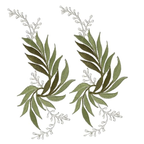 WEKAMOS 2 Stück Teiliges Stickerei Aufnäher Blattmotiv DIY Kleidung Patches zum Aufnähen und Reparieren Dekorative Applikationen für Jacken Kleider Grüne Stoffflicken für Kreative WEKAMOS 2 Stück Teiliges Stickerei Aufnäher Blattmotiv DIY Kleidung Patches zum Aufnähen und Reparieren Dekorative Applikationen für Jacken Kleider Grüne Stoffflicken für Kreative von WEKAMOS