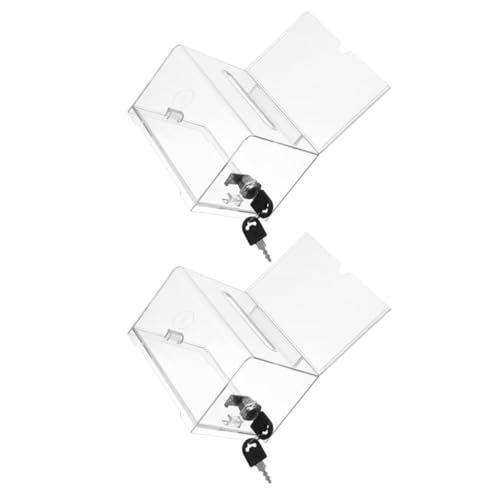 WEKAMOS 2 Stück Teiliges Transparente Acryl Vorschlagsbox mit Schloss Stabile Spendenbox für Büro und Veranstaltungen Sichere Sammelbox für Visitenkarten Kommentare und Loskarten WEKAMOS 2 Stück Teiliges Transparente Acryl Vorschlagsbox mit Schloss Stabile Spendenbox für Büro und Veranstaltungen Sichere Sammelbox für Visitenkarten Kommentare und Loskarten von WEKAMOS