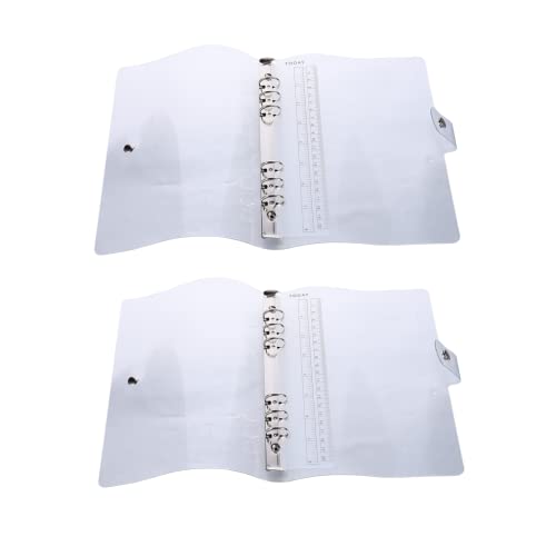 WEKAMOS 2 Stück Transparent Notizbuch Cover Set Teiliges PVC Binder mit Druckknopfverschluss für Schutz von Notizen und Wichtigen Dokumenten Flexibel und Wasserabweisend WEKAMOS 2 Stück Transparent Notizbuch Cover Set Teiliges PVC Binder mit Druckknopfverschluss für Schutz von Notizen und Wichtigen Dokumenten Flexibel und Wasserabweisend von WEKAMOS