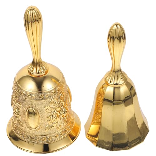 WEKAMOS 2 Stück Vintage Handglocke aus Kupferlegierung Ergonomischer Griff Klarer Multifunktionale Service und Dekoglocke für Weihnachten Restaurant Hochzeit Schule Bar und Hotel WEKAMOS 2 Stück Vintage Handglocke aus Kupferlegierung Ergonomischer Griff Klarer Multifunktionale Service und Dekoglocke für Weihnachten Restaurant Hochzeit Schule Bar und Hotel von WEKAMOS