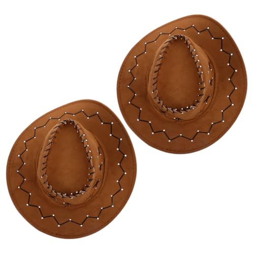 WEKAMOS 2 Stück Western Cowboy Hut für Klassischer Fedora Hut für Jungen und Mädchen Breiter Rand für Kostümpartys und Western Themenevents WEKAMOS 2 Stück Western Cowboy Hut für Klassischer Fedora Hut für Jungen und Mädchen Breiter Rand für Kostümpartys und Western Themenevents von WEKAMOS