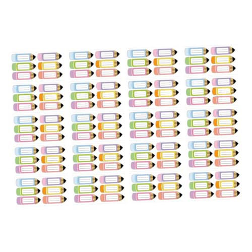WEKAMOS 20 Blatt Bunte Bleistift Namensetiketten Selbstklebende Beschreibbare Aufkleber für Schreibtische Schulmaterialien und Pinnwände zur Organisation im Klassenzimmer Hause WEKAMOS 20 Blatt Bunte Bleistift Namensetiketten Selbstklebende Beschreibbare Aufkleber für Schreibtische Schulmaterialien und Pinnwände zur Organisation im Klassenzimmer Hause von WEKAMOS
