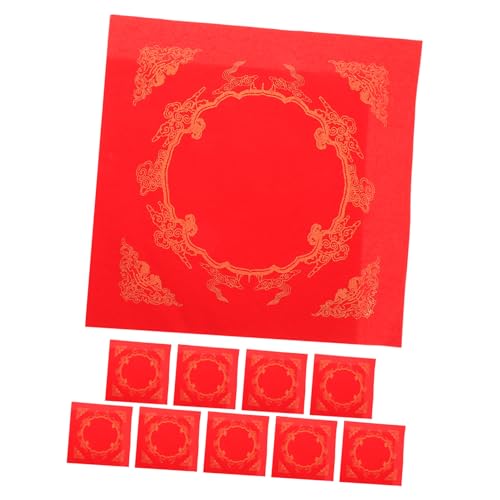 WEKAMOS 20 Blatt Red Xuan Papier Für Chinesische Kalligraphie Und Frühlingsfestival Couplets Blank Fu Charakterpapier Für Neujahrsdekorationen von WEKAMOS