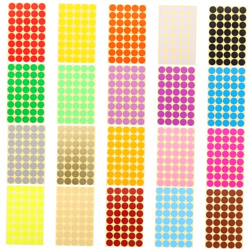 WEKAMOS 20 Blatt Runde Aufkleber Selbstklebende Markierungspunkte Farbige Etiketten Kleine Klebepunkte für Büro Kalender Heimorganisation und Basteln Farblich Sortiert WEKAMOS 20 Blatt Runde Aufkleber Selbstklebende Markierungspunkte Farbige Etiketten Kleine Klebepunkte für Büro Kalender Heimorganisation und Basteln Farblich Sortiert von WEKAMOS