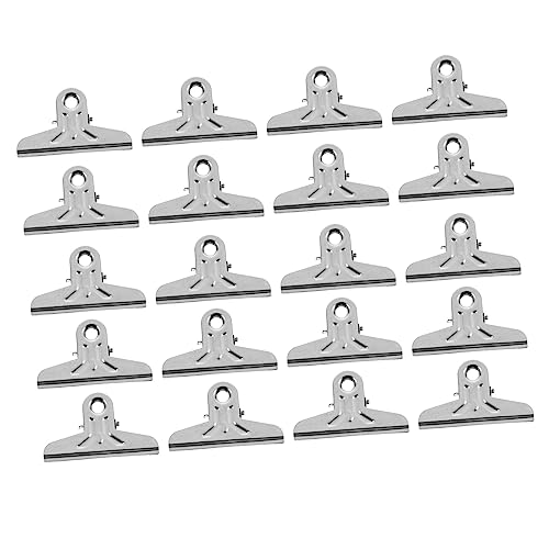 WEKAMOS 20 Stück Binder Clips für Dokumente und Fotos Robuste Zeichenbrett Klammern Ergonomisches Design Rostfrei für Büro Zuhause und Schule von WEKAMOS