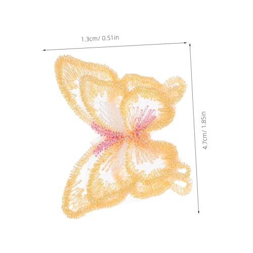 WEKAMOS 20 Stück Doppellagige Schmetterling Applikationen Stickerei Organza Patches zum Aufnähen Bunte DIY Dekoration für Kleidung Taschen Hüte von WEKAMOS