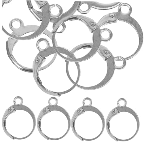 WEKAMOS 20 Stück Edelstahl Creolen Ohrringringe für Schmuckherstellung Leichte Langlebige DIY Ohrhaken in Silber Glatte Oberfläche für Individuelle Ohrringe und Modische Accessoires WEKAMOS 20 Stück Edelstahl Creolen Ohrringringe für Schmuckherstellung Leichte Langlebige DIY Ohrhaken in Silber Glatte Oberfläche für Individuelle Ohrringe und Modische Accessoires von WEKAMOS
