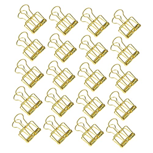 WEKAMOS 20 Stück Goldene Papierklammern Dekorative Filigrane Büroklammern aus für Schule Büro und Zuhause für Kreative Projekte und Organisation von WEKAMOS